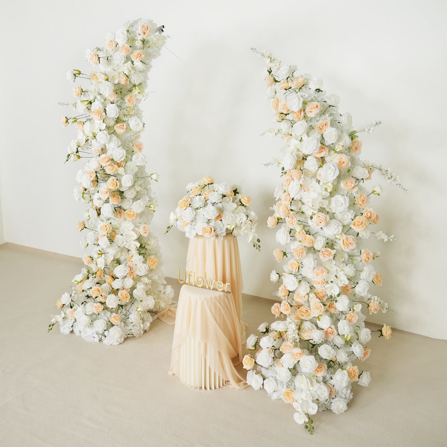 Champagne Crocus Wedding Event Floral Arch 4 picture